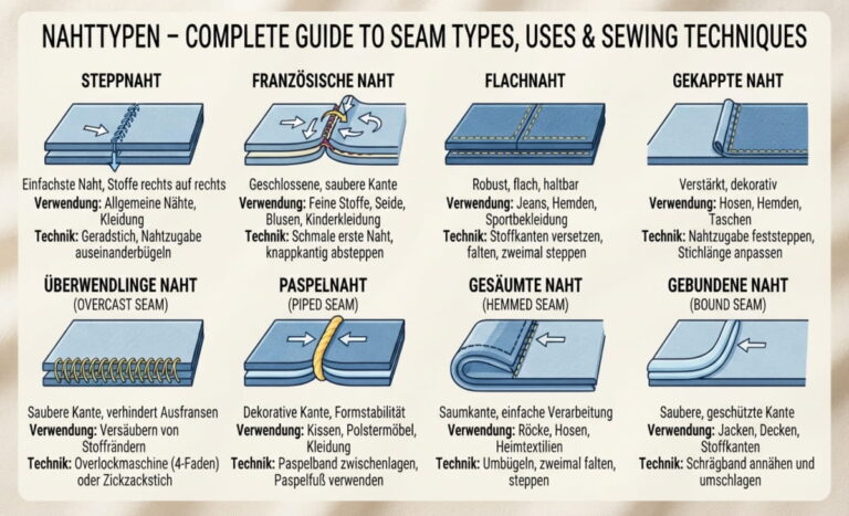 Nahttypen: A Complete Guide to Seam Types, Uses, and Sewing Techniques Nahttypen